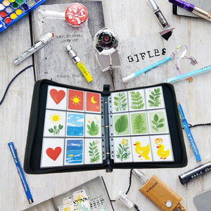 YUSHUN YS-7 Noir Grande Capacité Porte-cartes en Cuir PU à 3 Anneaux 9 Poches Fermeture Éclair Blocage RFID Album Photo Professionnel - Product Image 3