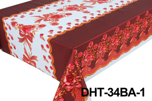 Mantel <span class=keywords><strong>de</strong></span> Tela <span class=keywords><strong>de</strong></span> PVC Rectangular <span class=keywords><strong>de</strong></span> Lujo, Duradero, con Diseño Floral Rojo Rosado, para Bodas y Fiestas, Venta al por Mayor - Product Image 6