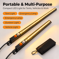Barre lumineuse rigide en aluminium étanche 12V/24V/10-16V ambre/blanc pour camping-car, remorque, éclairage extérieur