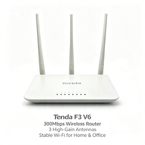 Routeur WiFi Tenda F3 V6 <span class=keywords><strong>300</strong></span> <span class=keywords><strong>Mbps</strong></span>, signal 2,4 GHz puissant qui pénètre les murs, 4 ports <span class=keywords><strong>Ethernet</strong></span>, garantie 1 an, stable pour la maison et le bureau - Product Image 1