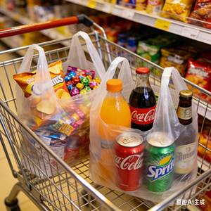 Bolsas de Camiseta de Gran Tamaño, Resistentes y de Alta Capacidad de Carga, Fabricadas con Material HDPE, con Asa Larga, Personalizables, Envío Rápido Directo de Fábrica - Product Image 1