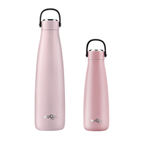 Termo al vacío de acero inoxidable 18/8 para viaje, botella de agua de grado alimenticio para deportes al aire libre, doble pared