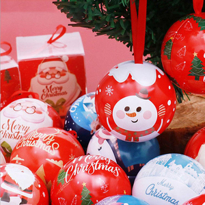 Adorno Navideño Creativo de Estilo Europeo Americano, Colgante de Bola de Hierro con Diseño de Elfo y Caja de Dulces para Decoración Navideña - Product Image 2