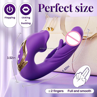 3-in-1 Sex-Vibrator Dildo Realistischer Zungen-Leck- und Klatschvibrator Weibliche Masturbation Klitoris G-Punkt Vibratoren Sexspielzeug für Frauen