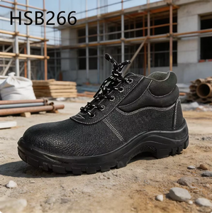 Botas <span class=keywords><strong>de</strong></span> Trabajo Negras HY,road Repairman con Suela Antipinchazos <span class=keywords><strong>de</strong></span> PU/PU Inyectado, Populares en Kenia, con Puntera Reforzada, Modelo HSB266 - Product Image 2