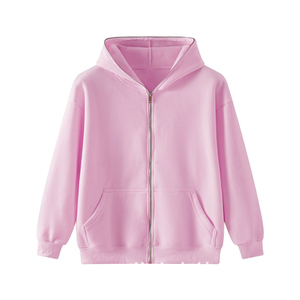 Đầy Đủ Dây Kéo Châu Âu Và Hoa Kỳ Lớn Bãi Rắn Màu Cardigan Bông Trùm Mũ Áo Hoodie Kéo Pour Hommes - Product Image 4