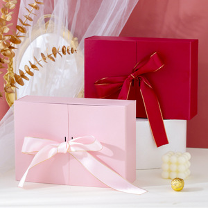 Caja de Regalo de Cartón Portátil para Perfume, Reloj, Café o Vela, Caja de Regalo de Papel Personalizada con Doble Puerta y Lazo de Cinta - Product Image 2