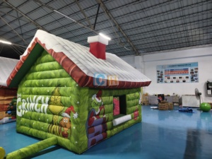 <span class=keywords><strong>D</strong></span>écoration de Noël <span class=keywords><strong>Maison</strong></span> du Père Noël Châteaux gonflables de Noël Tente gonflable de Noël pour fête - Product Image 4