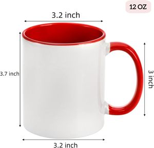 แก้วมัคเซรามิกหลากสีขนาด 11 ออนซ์ สำหรับชา นม กาแฟ แบบกำหนดเองได้ พิมพ์ลายได้ - Product Image 2