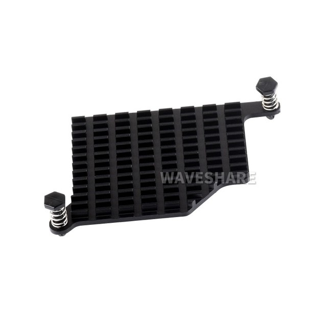 Aluminum Heatsink For Raspberry Pi 5 With Thermal Pads And Spring-Loaded Push Pins