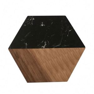 Sous-verres en marbre et bois d'acacia personnalisés avec logo pour mariage, vente en gros, pour boissons et café - Product Image 5