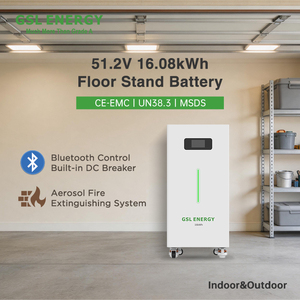 Batería de Iones de Litio GSL ENERGY 51.2V 314Ah 16kWh, con Protección IP65, CAN, Híbrida, Control por Pantalla Táctil, con Ruedas - Product Image 2