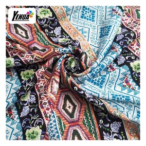 Fabricant vente en gros mode doux pas cher <span class=keywords><strong>prix</strong></span> rayonne décharge plaine viscose tissu d'impression pour les femmes vêtement <span class=keywords><strong>robe</strong></span> - Product Image 3