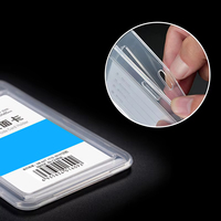 Porte-carte d'identité transparent double face en plastique personnalisable, étanche, pour employés, étudiants