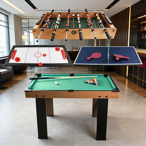 <span class=keywords><strong>Table</strong></span> de jeu d'intérieur 3-en-1 S.Q.F en MDF, multi-<span class=keywords><strong>jeux</strong></span>, billard, hockey sur air, portable, personnalisable - Product Image 2