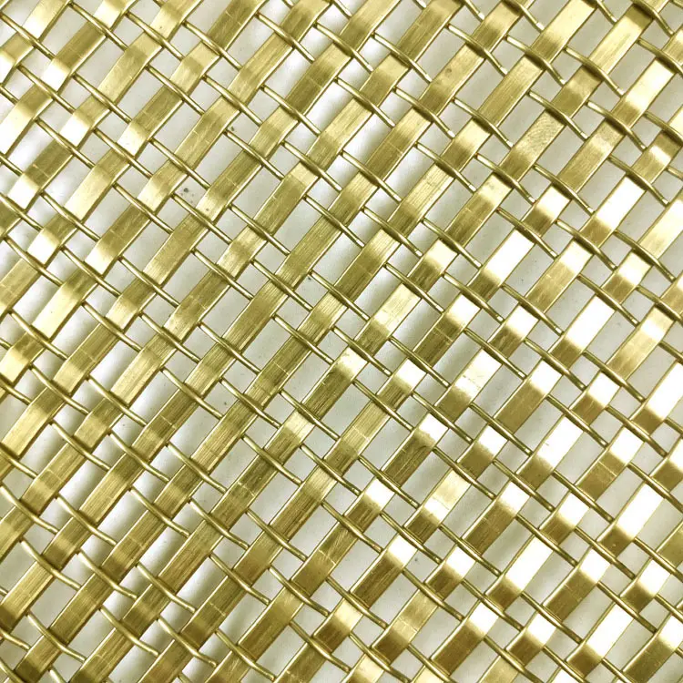 Pvc kaplı kıvrımlı katı pirinç dokuma dekoratif tel örgü paslanmaz çelik dokuma Yhin tel örgü elmas