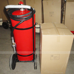 <span class=keywords><strong>Chariot</strong></span> industriel à roulettes pour extincteur à eau 100L avec tuyau pour la sécurité des entrepôts et des ateliers - Product Image 2