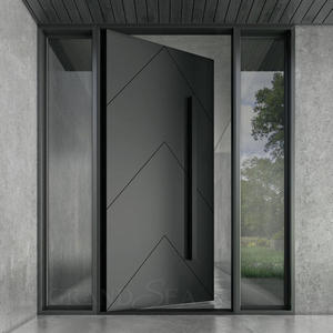 <span class=keywords><strong>Porte</strong></span> d'entrée <span class=keywords><strong>blindée</strong></span> pivotante en aluminium moderne à prix abordable pour appartement et maison - Product Image 4