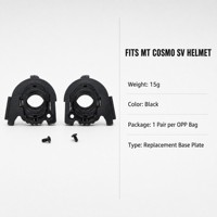 Plaque de base de remplacement pour mécanisme de visière de casque MT COSMO SV, paire avec vis, emballage en sac OPP
