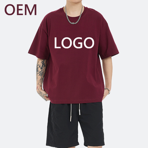 Camiseta de Verano para Hombre, Impresión Digital DTG, Logotipo Personalizado, Algodón Lavado, Estilo Vintage, Teñido Liso, Corte Holgado, Talla Grande - Product Image 2