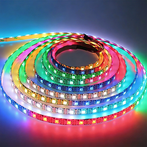 Ws2812b <span class=keywords><strong>Ws2811</strong></span> 5V 12V 30 60 144Led 5050 RGBIC tira de luz Led Flexible direccionable <span class=keywords><strong>Pixel</strong></span> tira de luces Led para decoración de barra KTV - Product Image 1