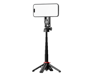 Télécommande magnétique portable en aluminium 132g+10m Pop-Up + 360 °   Perche à selfie mini à 4 pieds réglable avec double griffe porte-accessoire pour téléphone/MagSafe - Product Image 5