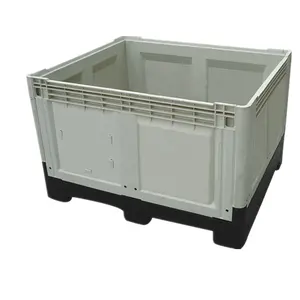 1200*1000*810mm plastic pallet box closed foldable collapsible pallet box container bulk storage container