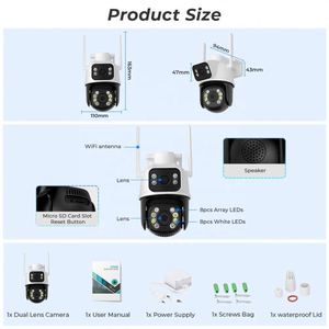 Camera an ninh với Laser hai ống kính tấm Tường bí mật hàng đầu kim mắt đen Wifi Robot ánh sáng nhà bund cho. Garden CE FC RoHS - Product Image 6