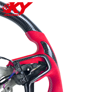 Volante personalizado de fibra de carbono con revestimiento de gamuza roja y función de calefacción, adecuado para Dodge Ram TRX 1500 3500 4500 RHO SRT - Product Image 2