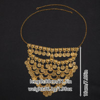 Nouvelle Chaîne de Visage Style Exotique avec Pendentifs Monnaie et Pompons pour Spectacles, Fêtes et Danse Mystérieuse