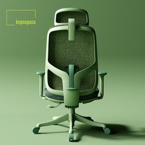 Chaise de bureau exécutive ergonomique en maille KEPO au design moderne avec appuie-tête réglable et soutien lombaire réglable, chaises de bureau à domicile - Product Image 4