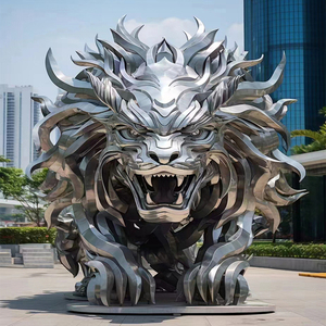W08 Abstract Flame Top Quality Custom Factory Mirror Surface Stainless Steel Sphere Sculpture for Outdoor Garden Park - Product Image 4