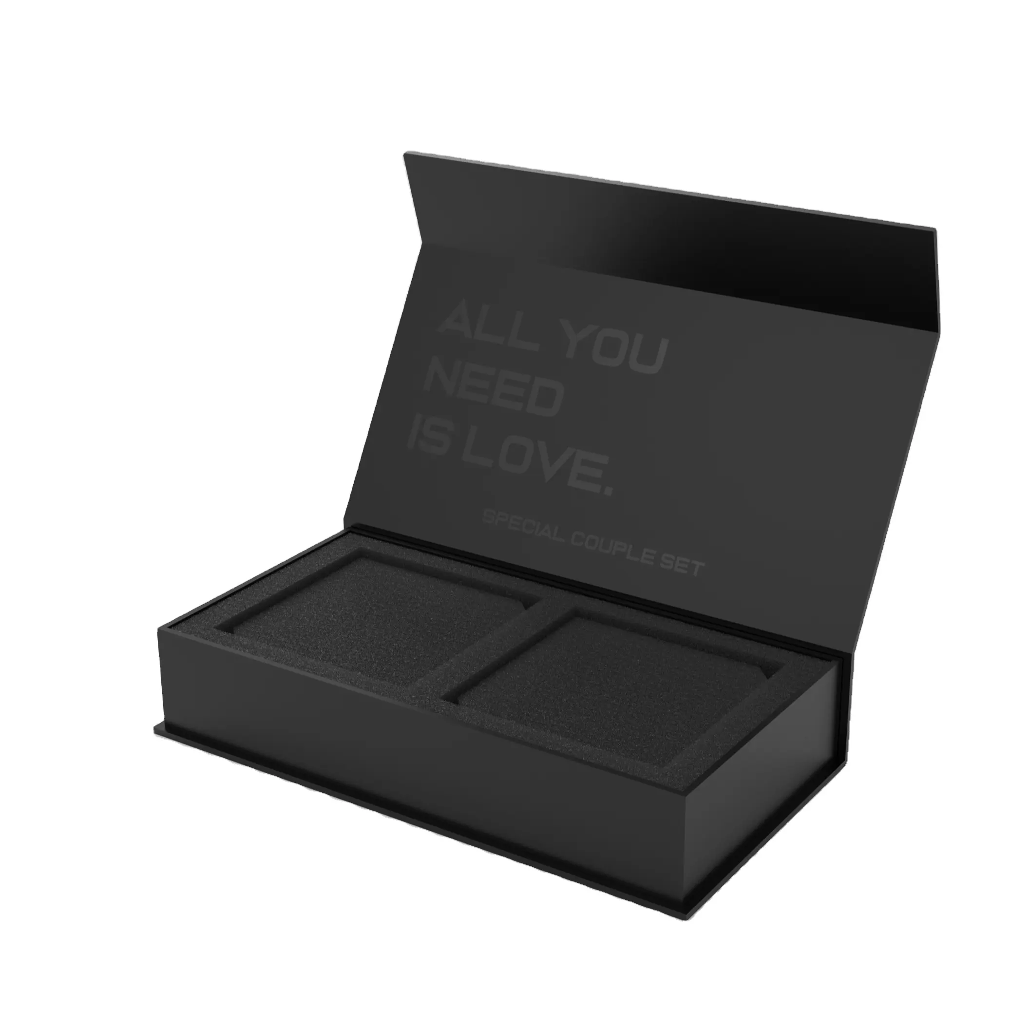 Luxus benutzer definierte Logo Verpackung Kreditkarten Visitenkarten Faltbare magnetische Geschenk box mit Schaum