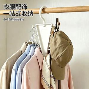 V Shape Double Layer Hanging Organizer 33x15x85cm <b>Plastic</b> Wardrobe Storage For Clothes Hats Scarves Belts - Product Image 3