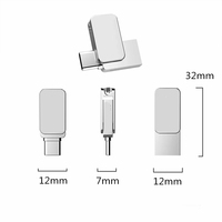 Clé USB Mini USB-C 8 Go/16 Go/32 Go/64 Go Double Mémoire Stick 2.0 OTG Clé USB Métallique iPhone 15/16 3.0 Nouvelle