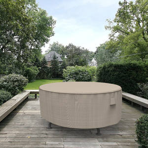 420D Oxford Cloth Round Terrace Table Cover <b>Waterproof</b> and Dustproof for Garden Round Tables Moisture <b>Mat</b> - Product Image 1