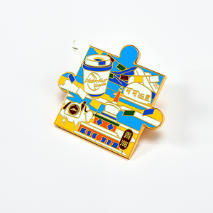 Imanes de Metal Esmaltado Modernos, Formas Personalizables de Adorables Imanes de Refrigerador con Dibujos Animados, Diseños con Temática de Viajes para Recuerdos de Paseos por la Ciudad - Product Image 4