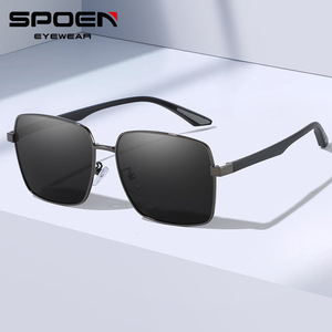 SPOEN Square Sunglasses Full Rim Polarized UV400 Men Outdoor Fashion <b>Eyewear</b> - Product Image 1