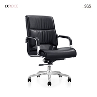 Chaise de bureau pour dirigeant, directeur, visiteur et chaise de conférence exécutive en cuir PU avec cadre pour bureau