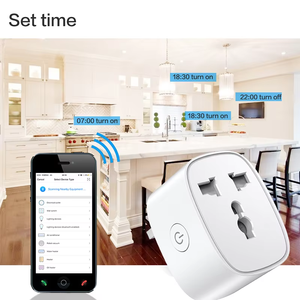 Prises WiFi universelles Tuya <span class=keywords><strong>Smart</strong></span> Life, surveillance de la consommation énergétique, prise PC 16A, prise de courant, commande vocale à distance par Alexa Google Home - Product Image 5