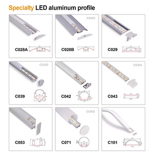 Perfil de <span class=keywords><strong>Aluminio</strong></span> Personalizado <span class=keywords><strong>para</strong></span> Tiras <span class=keywords><strong>LED</strong></span> y Difusor Transparente <span class=keywords><strong>para</strong></span> Iluminación Empotrada y de Superficie - Product Image 5