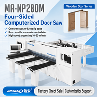 Scie à quatre côtés pour portes en bois CNC industrielle Mingan MA-NP280M, scie automatique pour le façonnage des portes, pour la fabrication de meubles