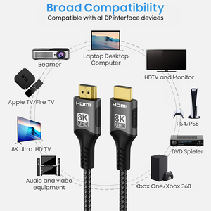 Câble <span class=keywords><strong>HDMI</strong></span> 2.1 8K <span class=keywords><strong>4K</strong></span> 120 Hz UHD en nylon tressé <span class=keywords><strong>HDMI</strong></span> 2.1 2.0 pour <span class=keywords><strong>Sony</strong></span> TV Xbox Gaming Monitor - Product Image 6