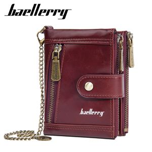 Portefeuille pour homme Baellerry en cuir noir, multi-cartes, avec fermeture éclair, chaîne et fermoir à pression, pour un usage quotidien - Product Image 5