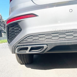 Cubierta Decorativa para Tubo de Escape de Coche, Aspecto Negro Brillante/Carbono, para Audi A3 8Y S Line Sportback Sedán 2021-2023 - Product Image 6