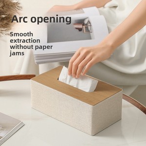 Living roomfor homehotel leather tissue box modern casual office commercial paper drawer - Product Image 2