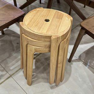 Set Completo di Panca e Sedia da Pranzo Impilabili <span class=keywords><strong>in</strong></span> <span class=keywords><strong>Legno</strong></span> Massello, Design Minimalista Moderno <span class=keywords><strong>con</strong></span> Rivestimento Stampato, Arredamento per la Casa - Product Image 3