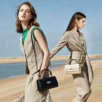 Sac à bandoulière en cuir véritable style coréen pour femme, motif crocodile, nouvelle collection 2026, avec chaîne, pour un look urbain