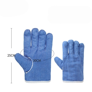 <span class=keywords><strong>Gants</strong></span> industriels résistants à la chaleur, en coton épais, protection contre les hautes températures et les brûlures pour une utilisation au four et au micro-ondes - Product Image 4