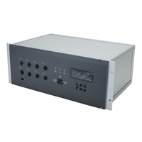 Boîtier de contrôle en aluminium anodisé argenté 4U à profondeur réduite, châssis de serveur, support de montage en rack, boîtier de stockage IP54, OEM ODM personnalisé